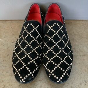 Maison Forte Black Studded Indio Loafers Size 11.5